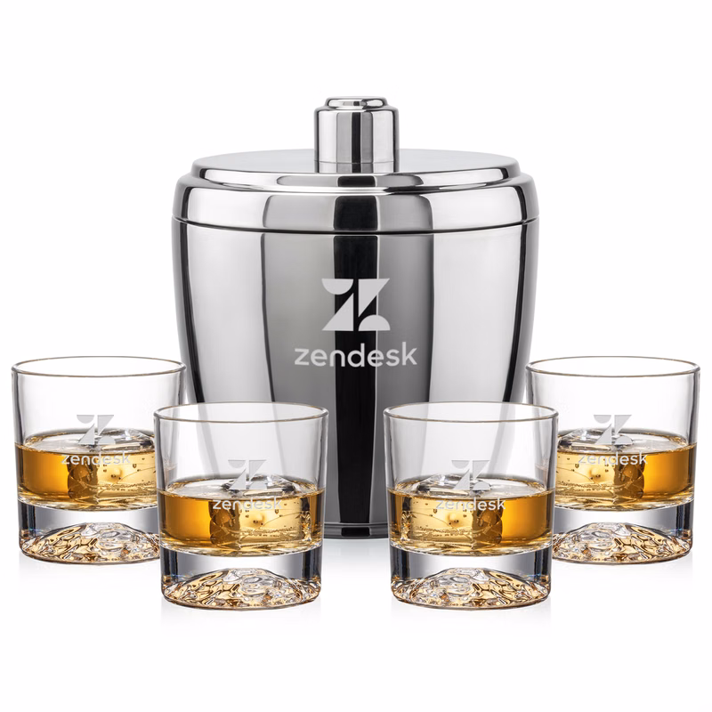 Pescara Ice Bucket & Heathfield On-the-Rocks Set