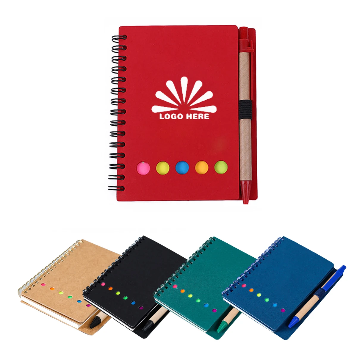 Spiral Notebook With Sticky Notes 1