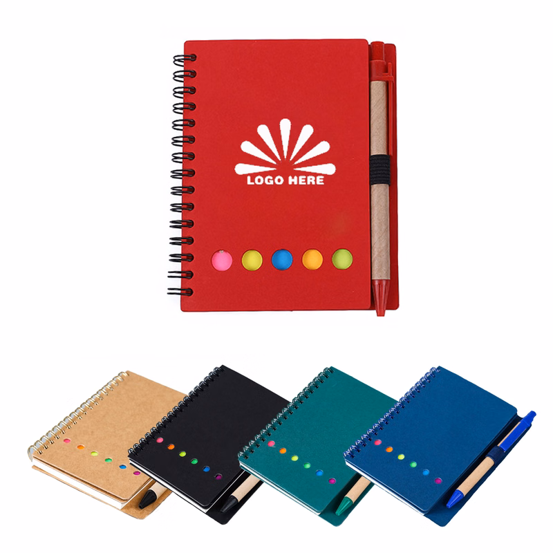 Spiral Notebook With Sticky Notes