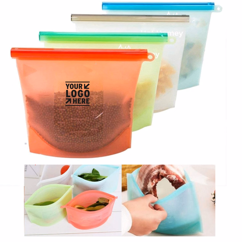 4 Pack Reusable Silicone Food Storage Bag
