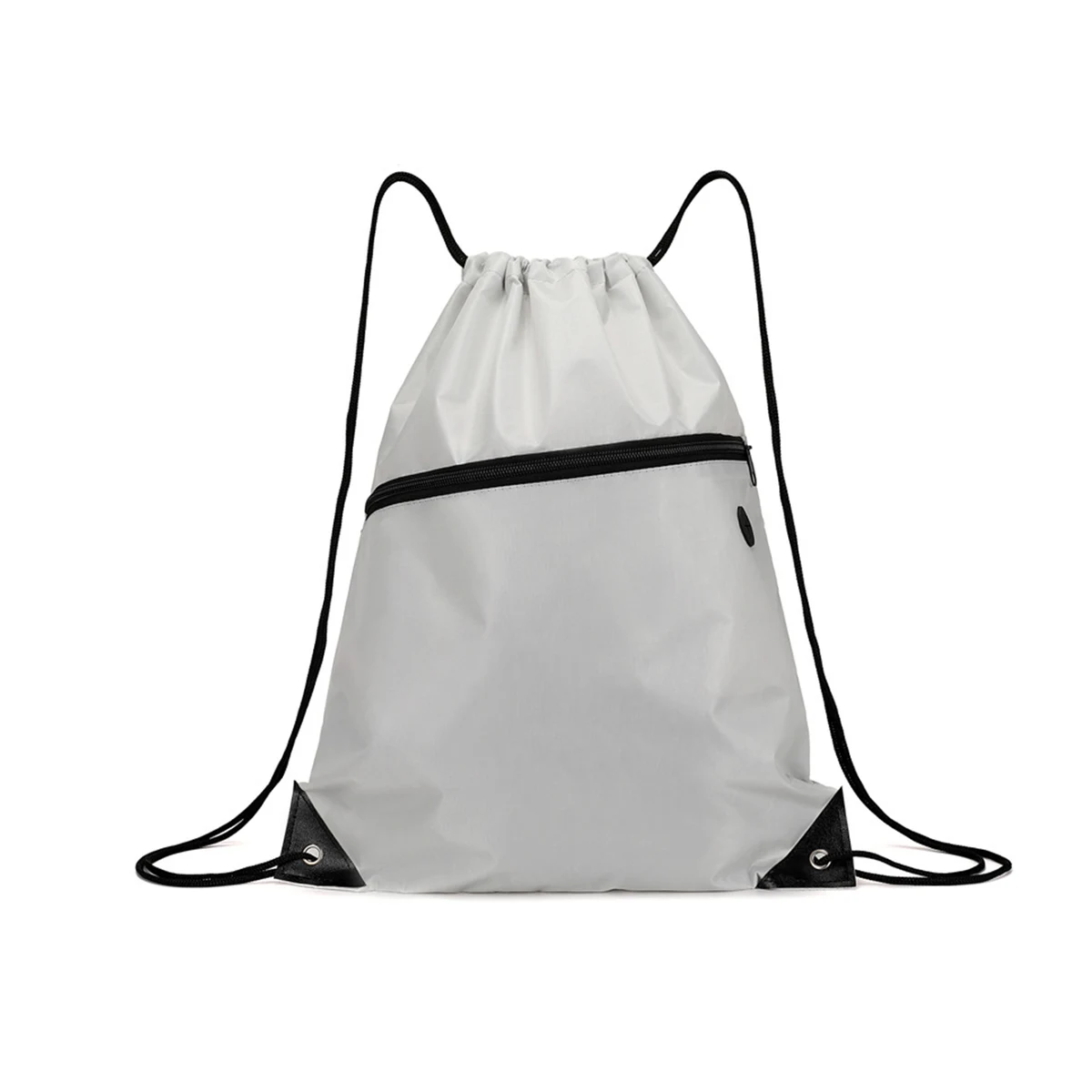 Polyester Drawstring Backpack With Zipper Pocket 1