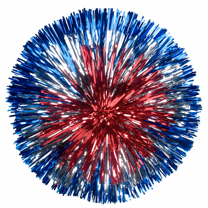 Custom Metallic Classic Cut Bullseye Pom