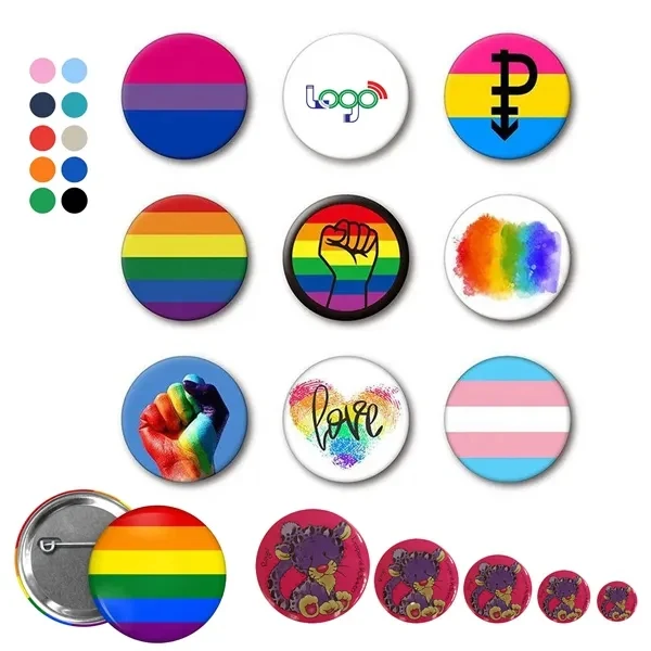 Custom 1.5 Inch Tinplate Round Badge Brooch with Pin Back — Promotional Name Tag 1
