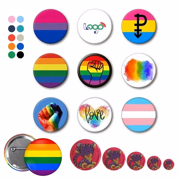 Custom 1.5 Inch Tinplate Round Badge Brooch with Pin Back — Promotional Name Tag