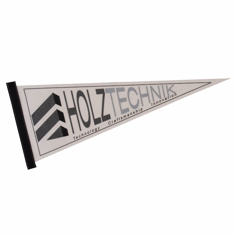 9" x 24" White Felt Pennant