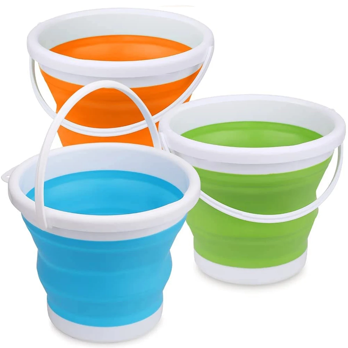Custom Medium Foldable Portable Travel Silicone Bucket 1