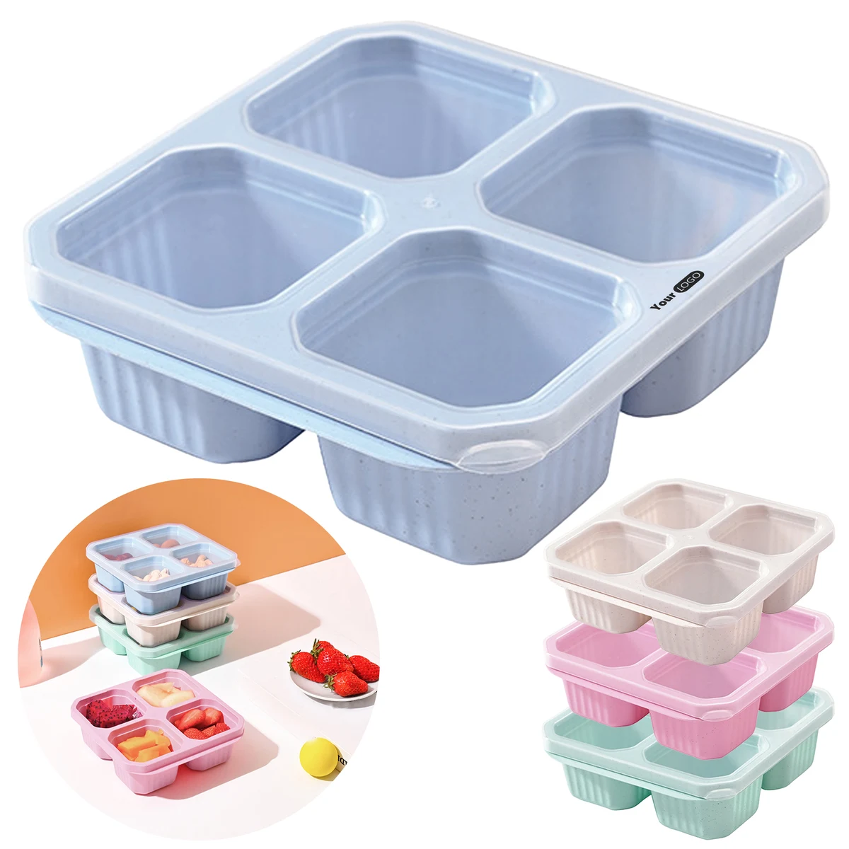 Plastic Divided Sealed Fresh-Keeping Box 1
