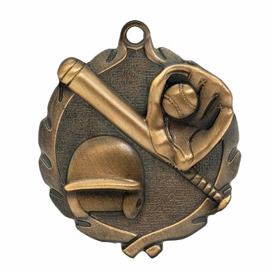 Softball Wreath Medal, 1 3/4"