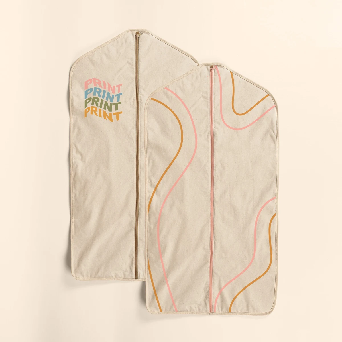 FANCY PANTS ADULT GARMENT BAG - NATURAL CANVAS 1
