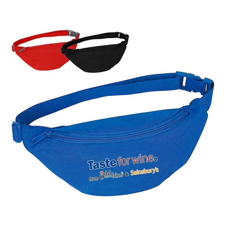 600D Polyester One Pocket Fanny Pack w/ Plastic Snap Closure 1
