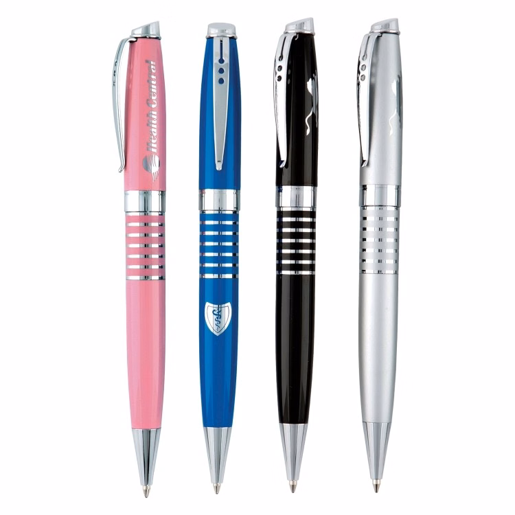 Alumnus Brass Twist Action Ballpoint Pen w/ Center Rings