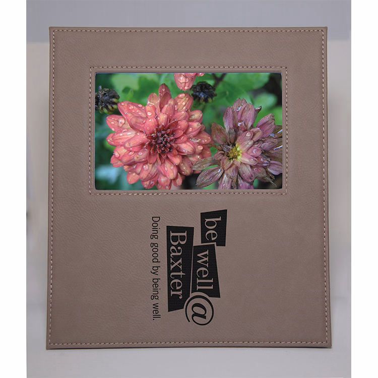 Tan Leatherette Picture Frame