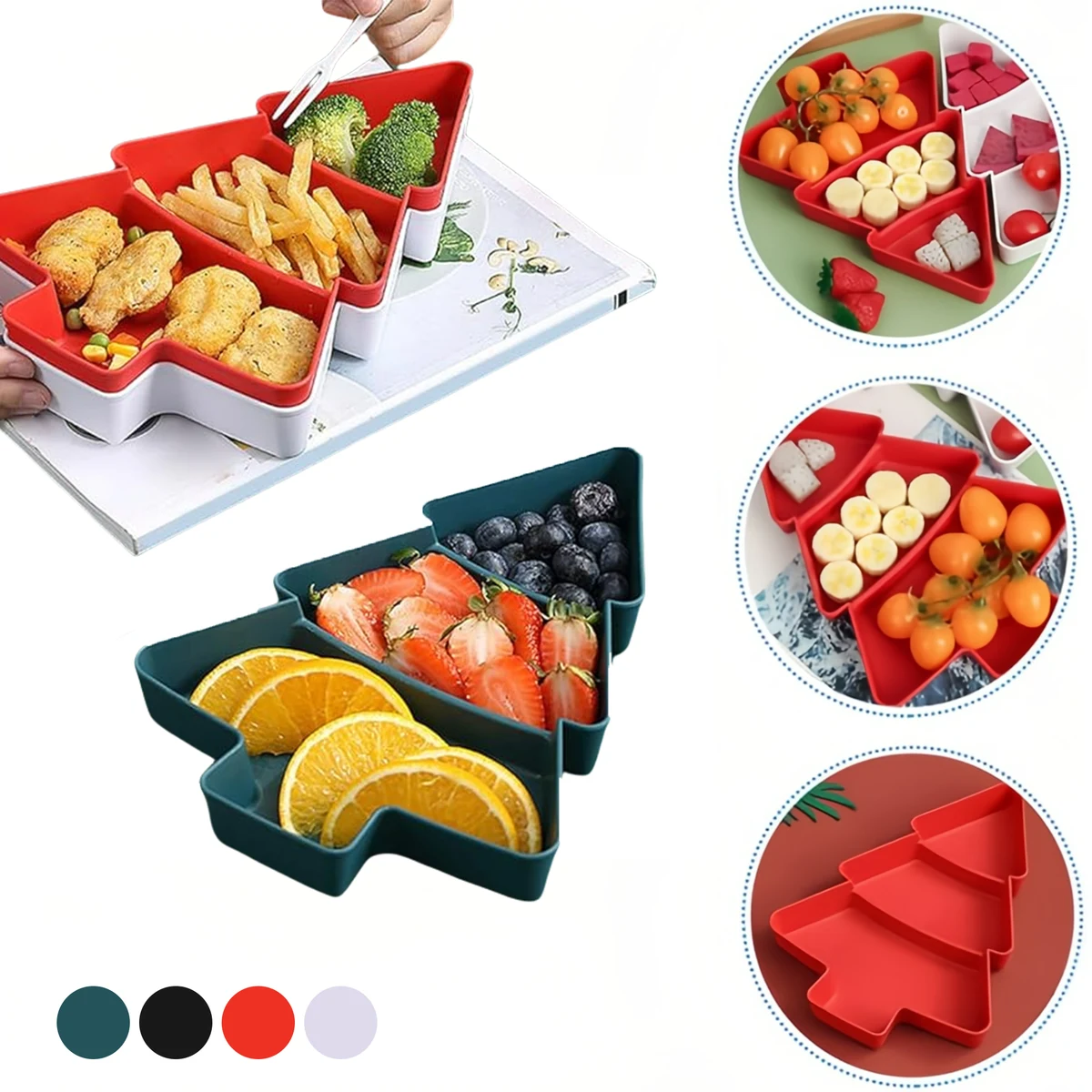 Christmas Tree Snack Serving Tray 1