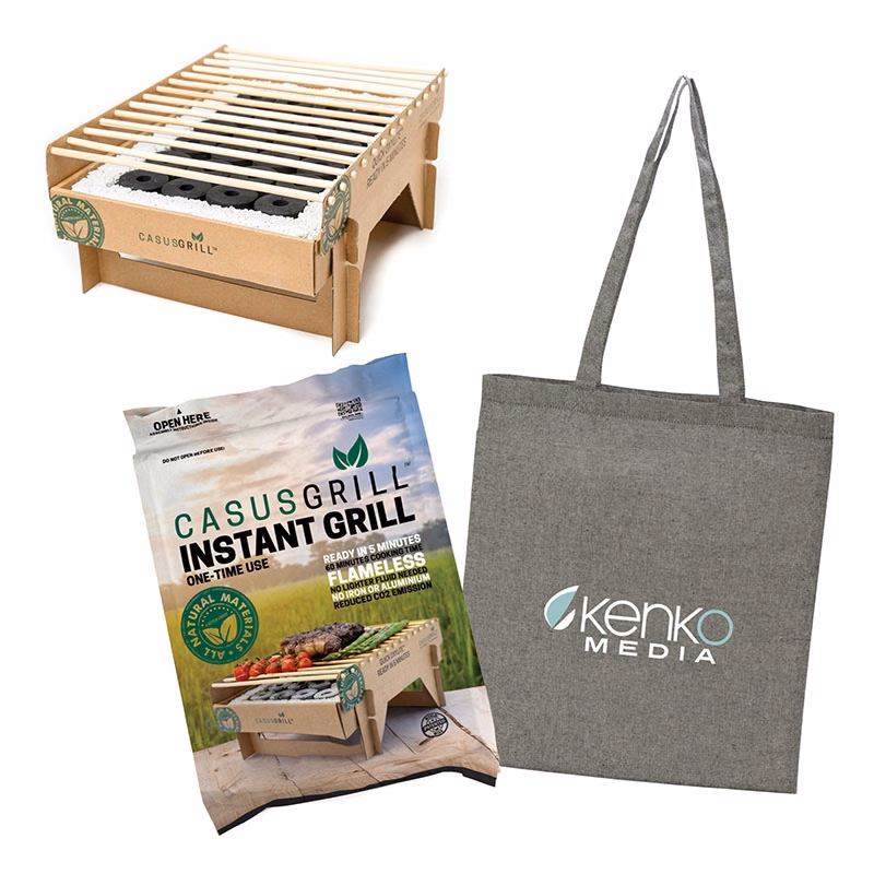 Raleigh CasusGrill™ Biodegradable BBQ Grill w/Recycled Cotton Tote Bag