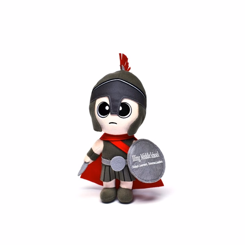8" Trojan Spartan (warrior)plush toy Stuffed animal mascot