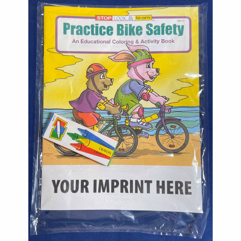 COLORING SET - Practice Bike Safety Coloring Book Fun Pack