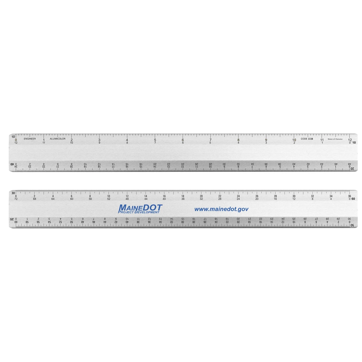 12" 4-Bevel Double-Calibration Engineer Scale 1