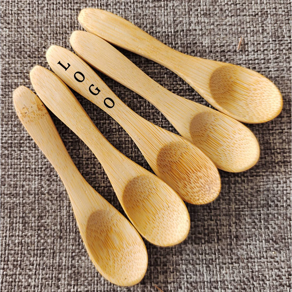 Mini Bamboo Dessert Spoon 1