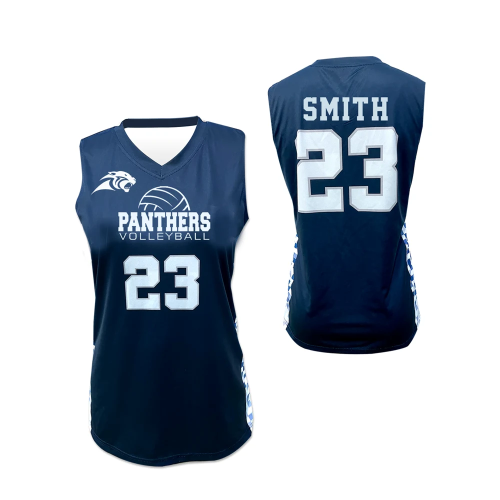 Women's V-Neck Pinhole Mesh Volleyball Jersey 1