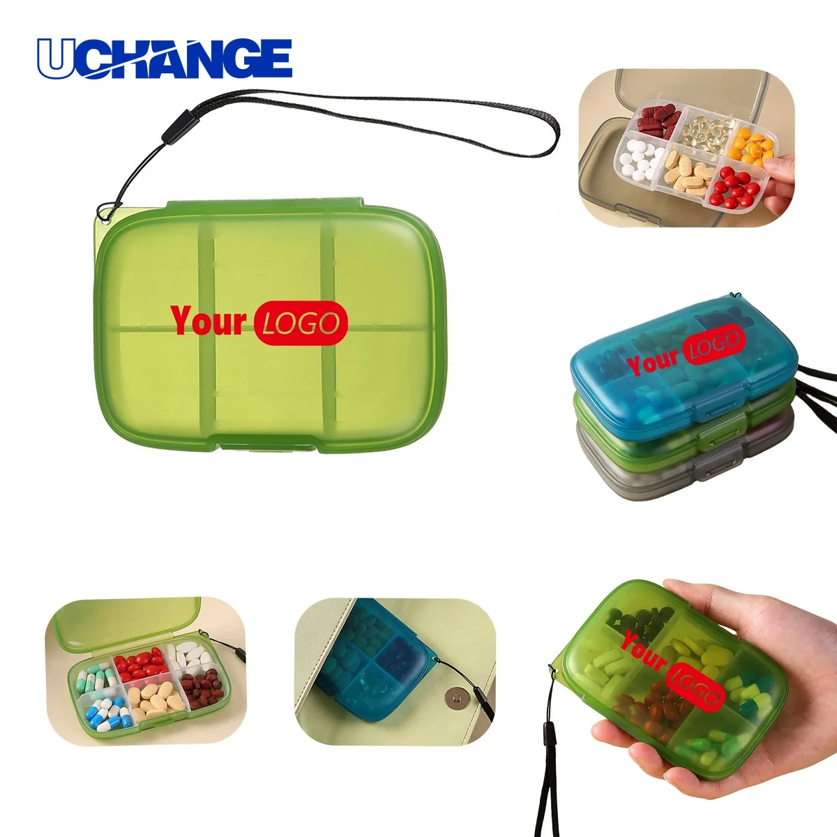 Transparent PP Pill Box Organizer for Daily Use 1
