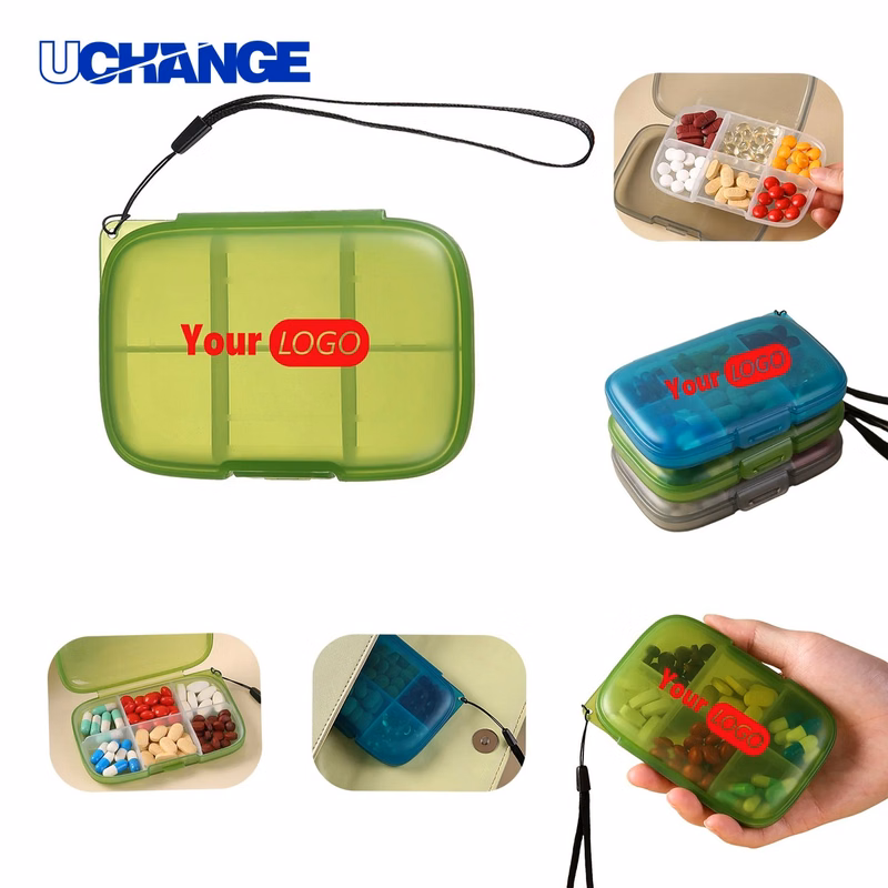Transparent PP Pill Box Organizer for Daily Use