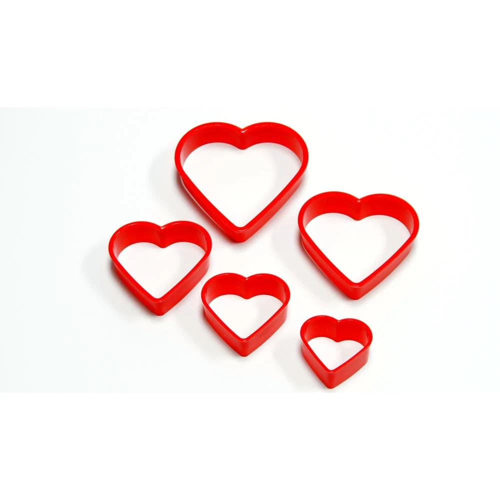 Heart Shaped Cookie Cutter Sets - 5 Sizes 1