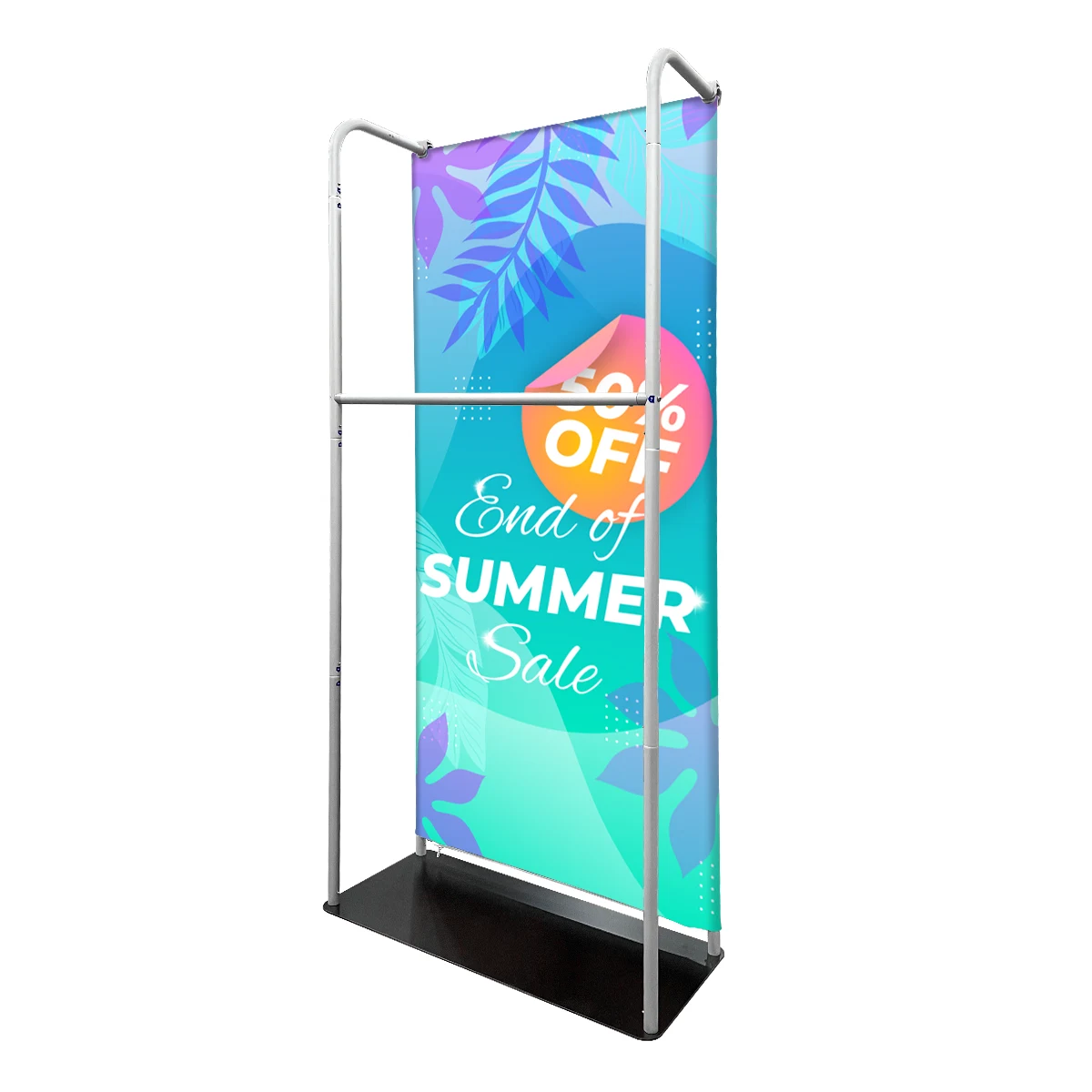 Straight Display w/Hanger Rail- 40"w x 89"h -Two Side Imprint 1