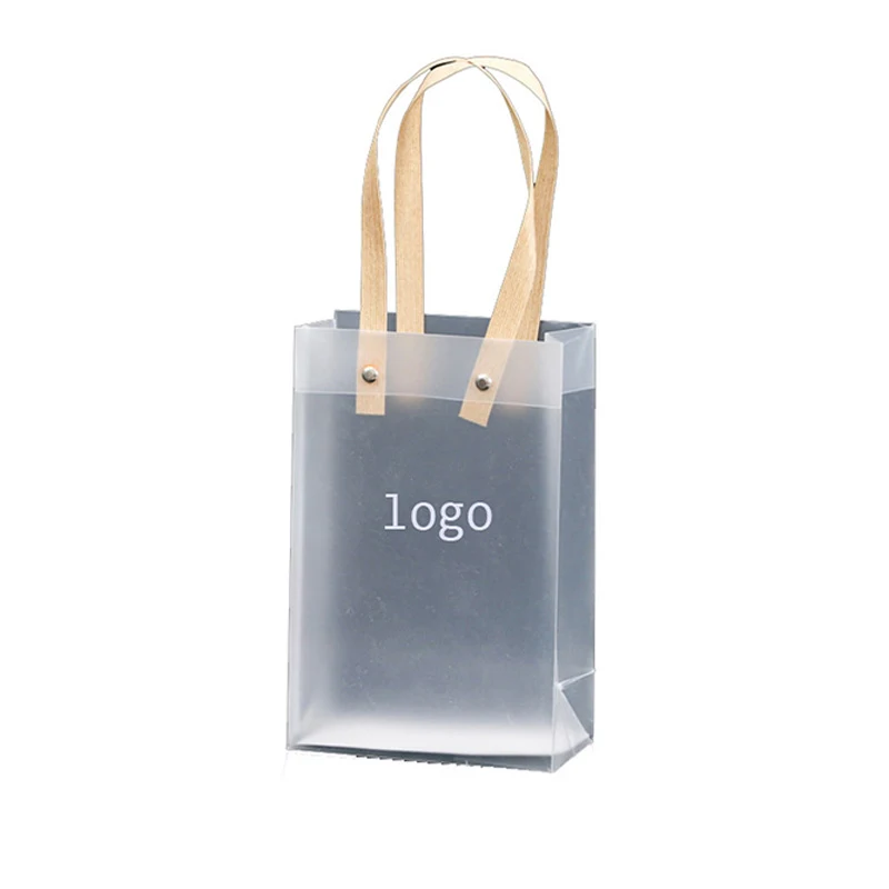 Plastic Clear Matte Shopping Gift Bag 1