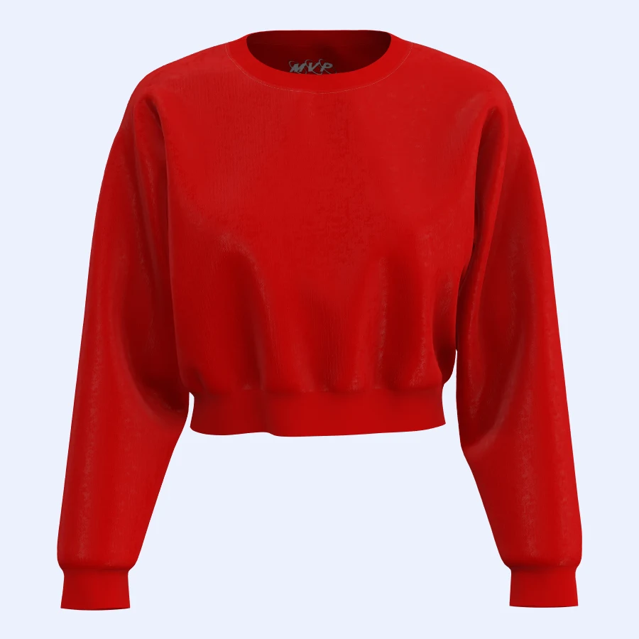 Women's Crop top crewneck sweatshirt 1