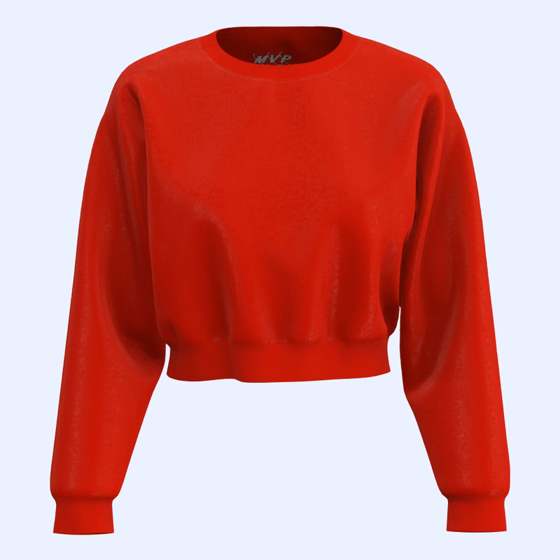 Women's Crop top crewneck sweatshirt