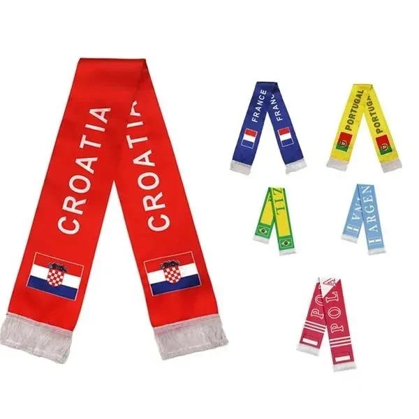 Custom Printed Polyester Soccer Fan Scarf 1