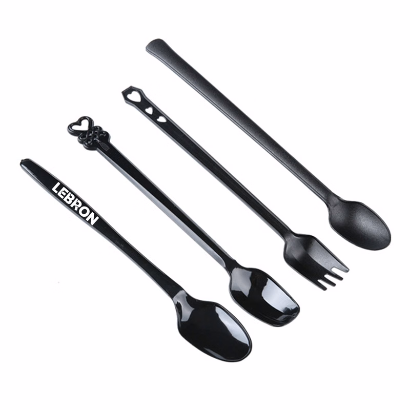 500PCS Disposable Long Handled Spoon