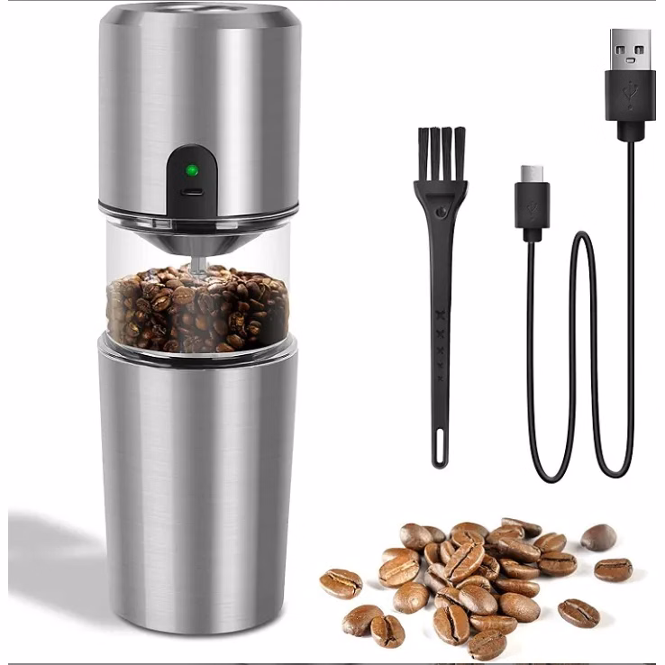 3 In 1 Electric Coffee Grinder Filter Cup
