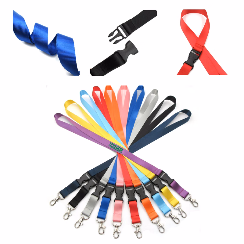 MOQ 50 Customizable Nylon Lanyard with Detachable Buckle