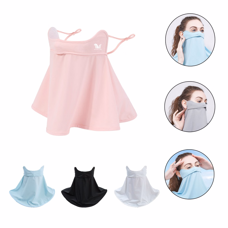 Ice Silk UV Protection Face Cover Scarf for Women