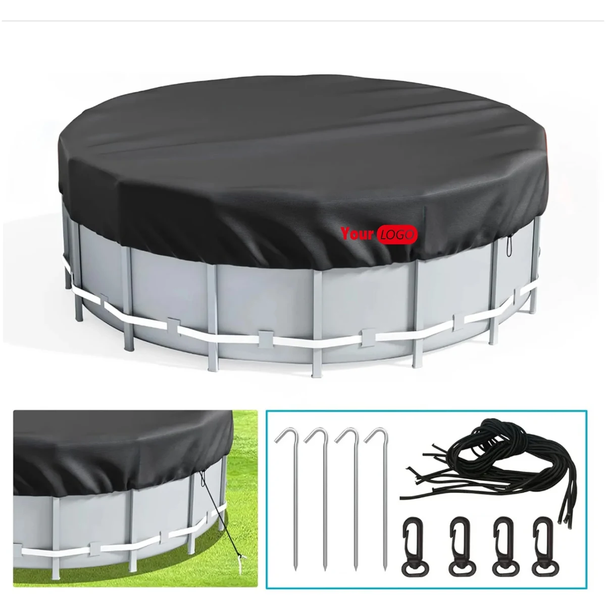 Winter Pool Cover Easy Installation Round 1