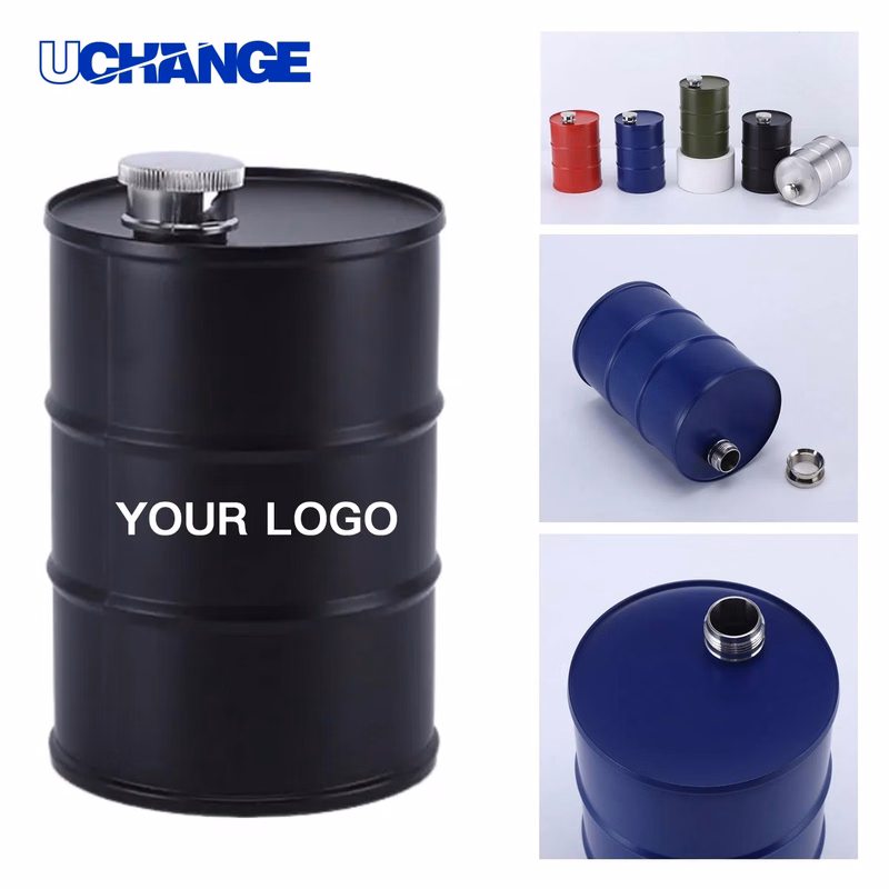 Portable Oil Drum Flask Bottle 24oz for Camping or Picnics