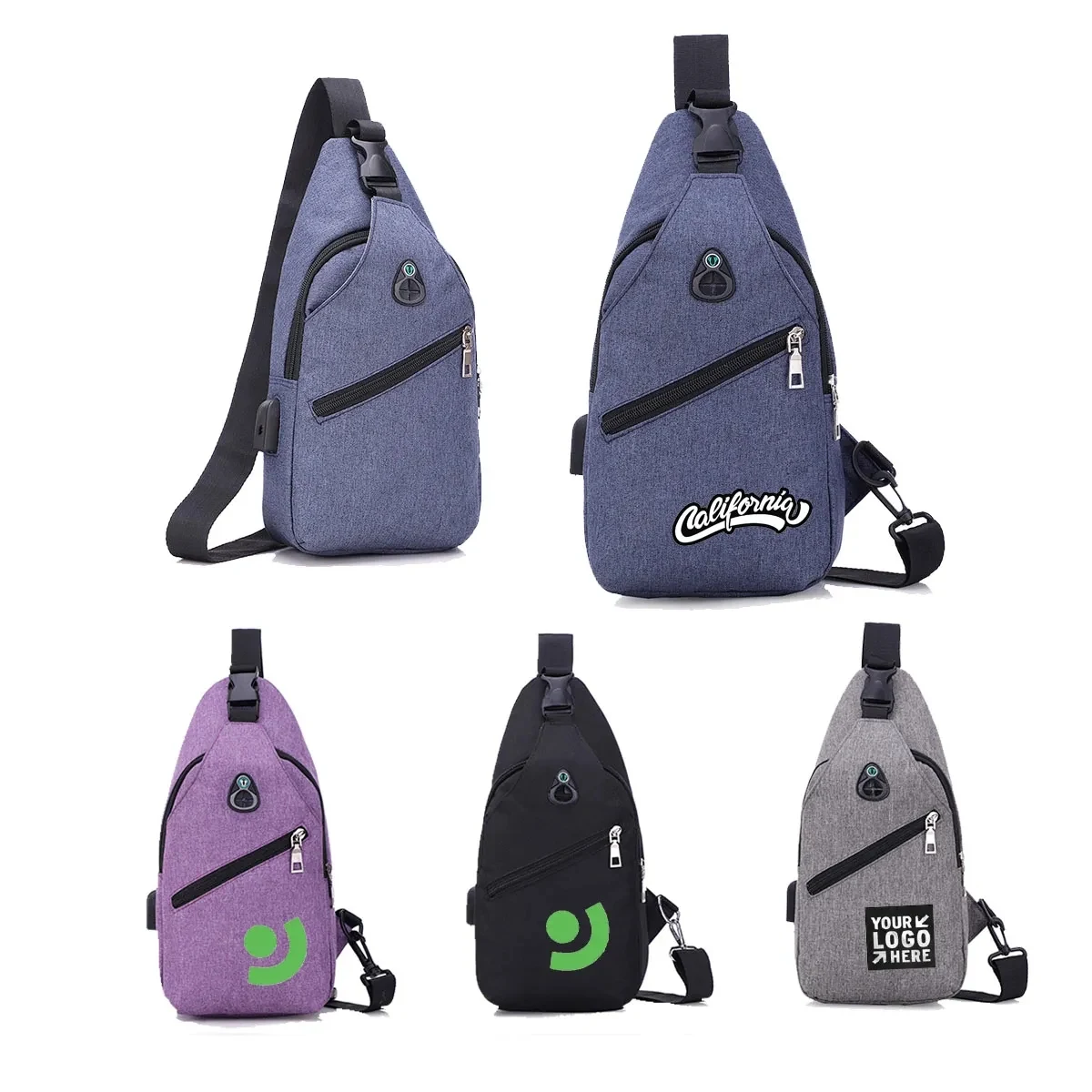 Cross Body Sling Backpack Bag With Usb Charging Port 1