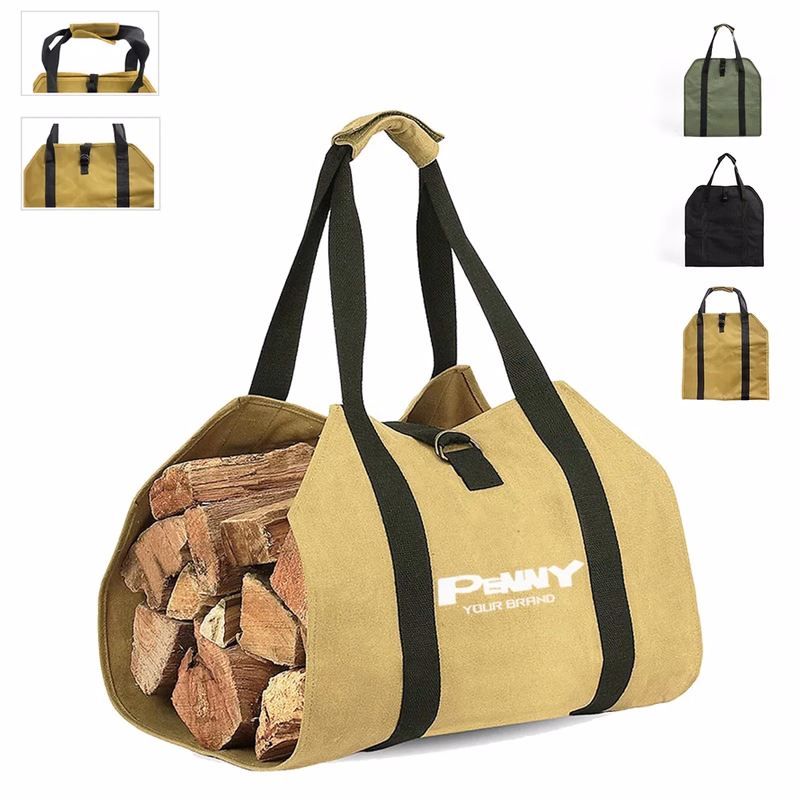 Portable Outdoor Wood Srorage Bag Waterproof Firewood Tote