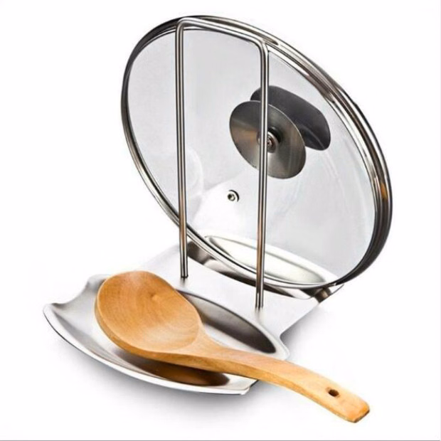 Lid and Spoon Rest Rack Kitchen Utensils