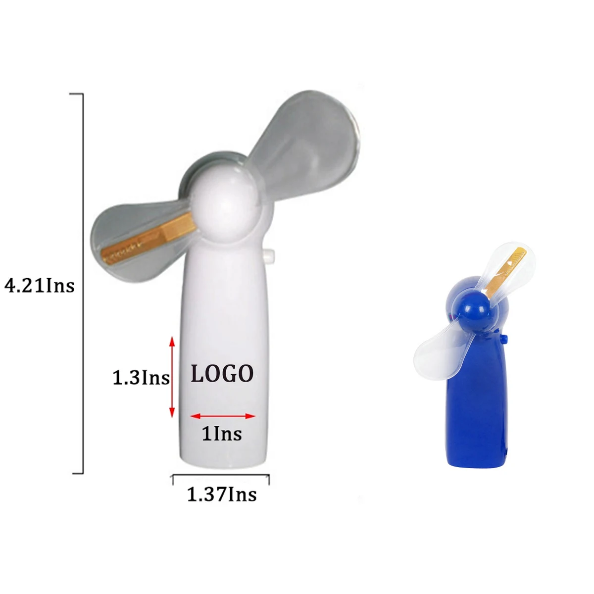 LED Flash Word Mini Handheld Fan 1