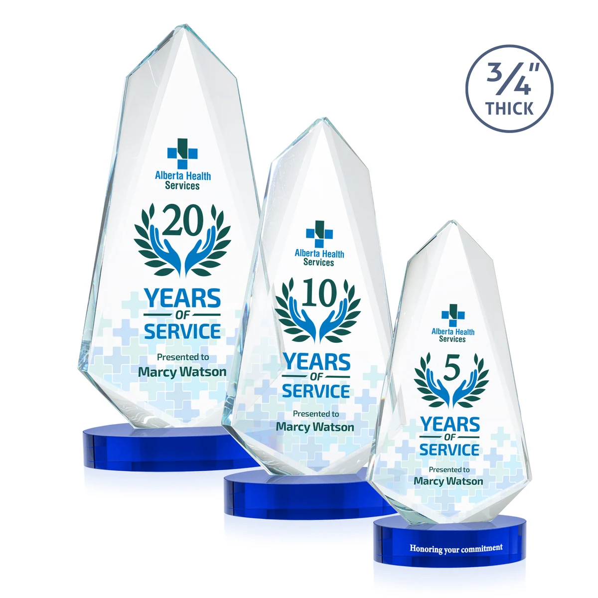 Sheridan VividPrint™ Award on Alberton Base - Blue 1