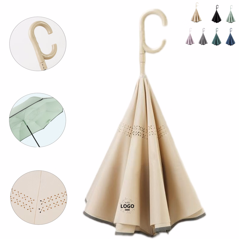 Hands Free Reverse Folding Rain Umbrella