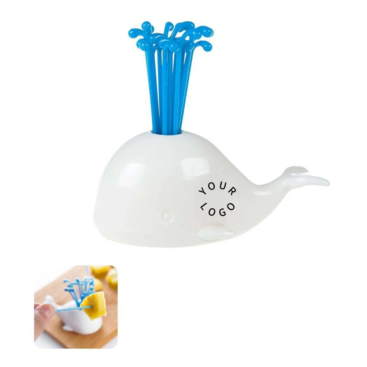 Decorative Fruit Fork Holder with Mini Forks 1