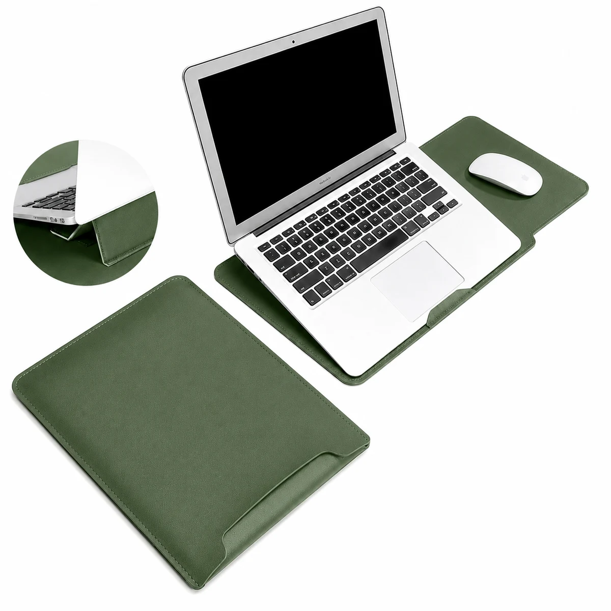 3-in-1 PU Leather Laptop Sleeve 1
