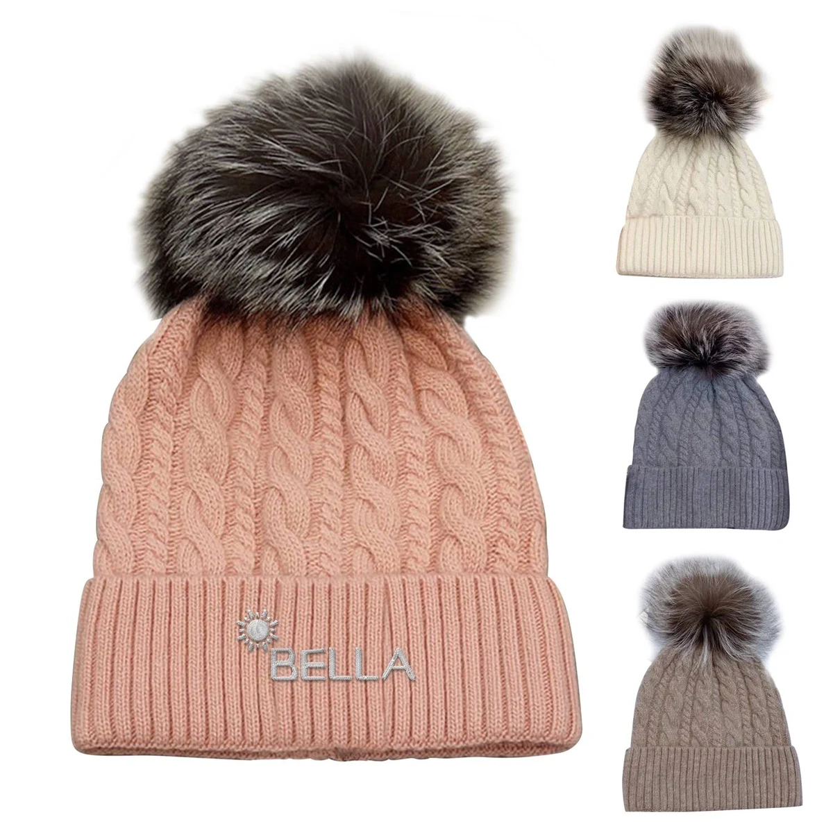 Cable knit beanies 1