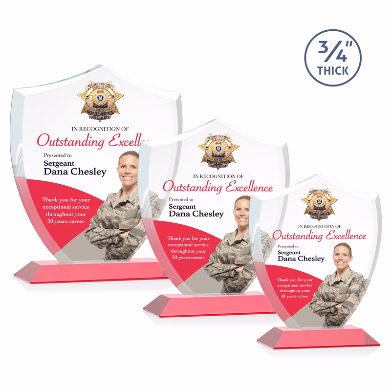 Scudo Shield VividPrint™ Award - Red