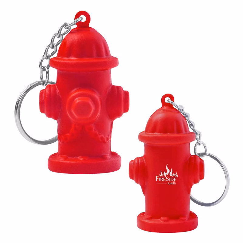 Fire Hydrant Stress Ball Keychain