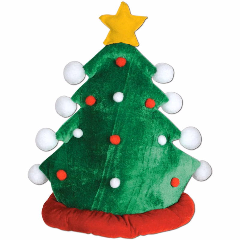 Plush Christmas Tree Hats