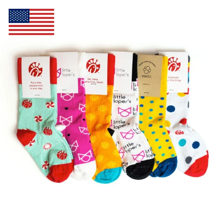 Custom Knit Cotton Crew Youth/Kid Socks 1